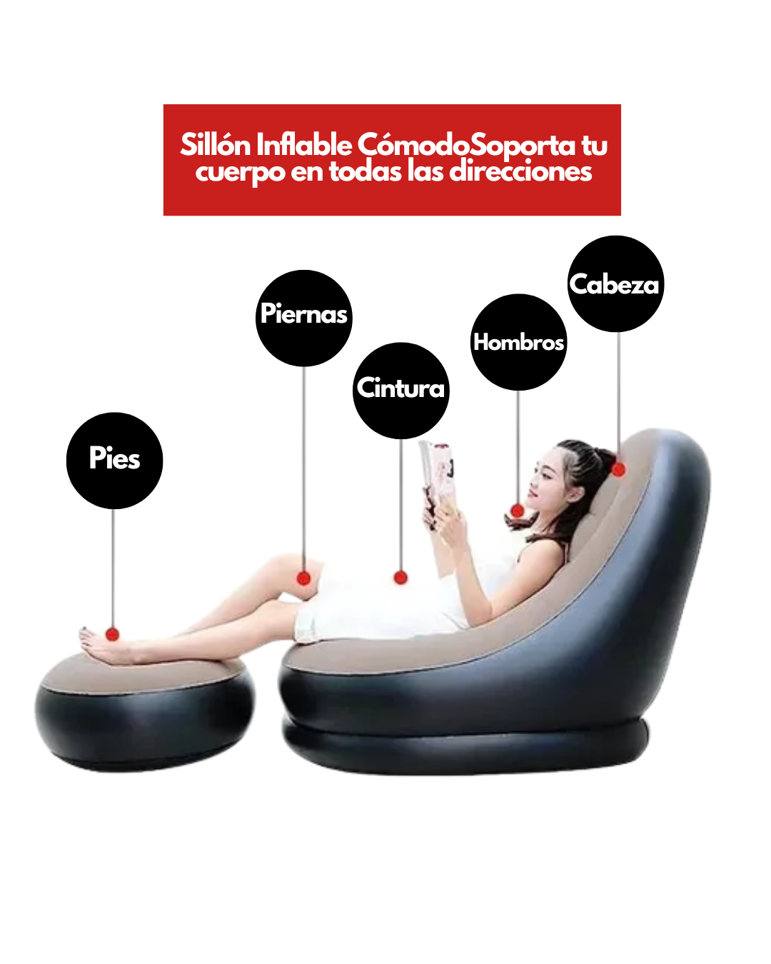 Combo Confort Premium: Sofá + Sillón + Inflador