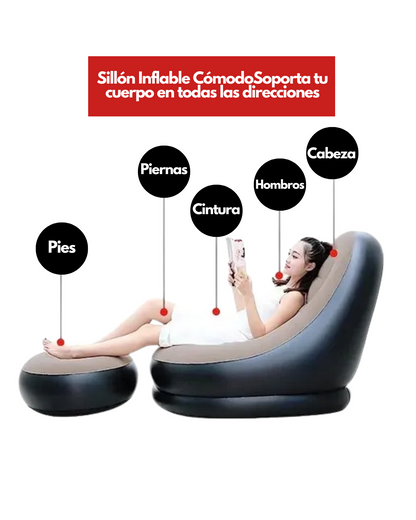Combo Confort Premium: Sofá + Sillón + Inflador